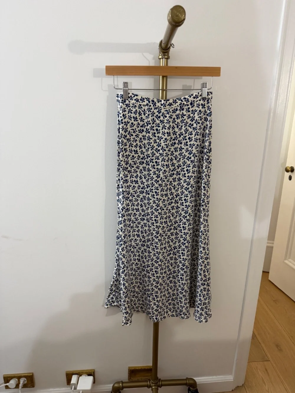 reformation floral midi skirt